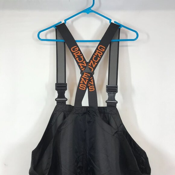 GRUNDENS - MEN'S 5XL - BLACK WATER PROOF SIDE LEG POCKET WEATHER RAIN BIBS - Picture 5 of 8